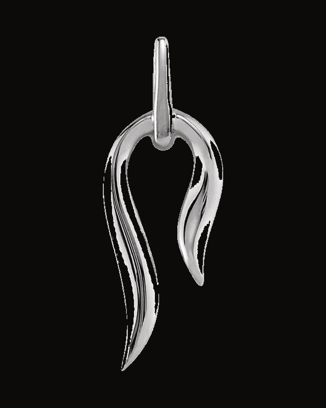 Freeform Pendant — Rhodium-Plated on 14K White Gold