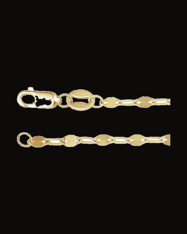 2.5 mm Paperclip-Style Keyhole Chain