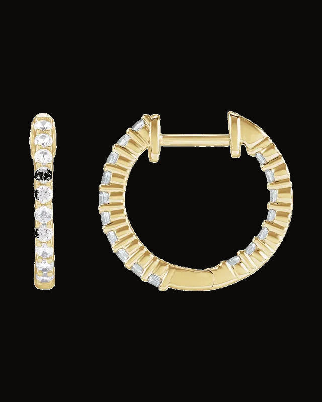 Inside-Outside Hoop Earrings — Lab-Grown Diamond