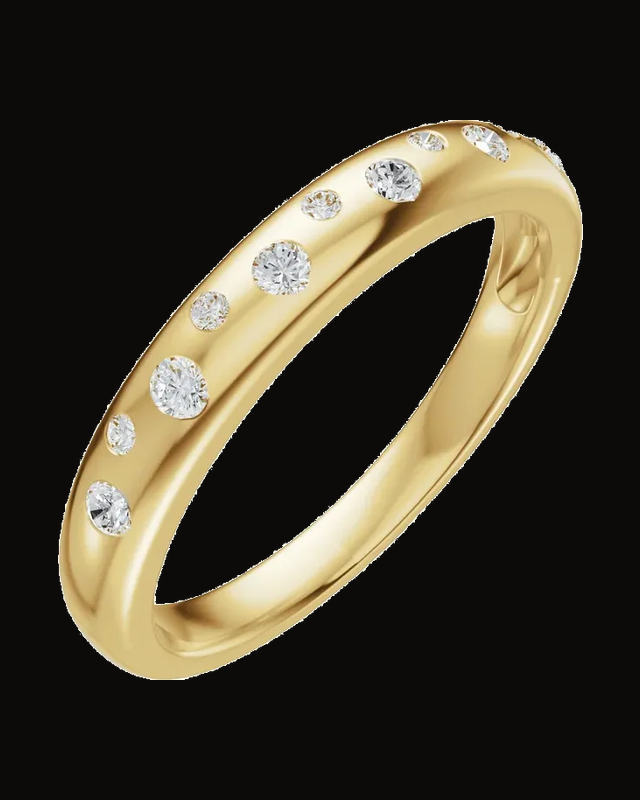 1/5 CTW Lab-Grown Diamond Anniversary Band — 14K Yellow / White Gold · 2 mm
