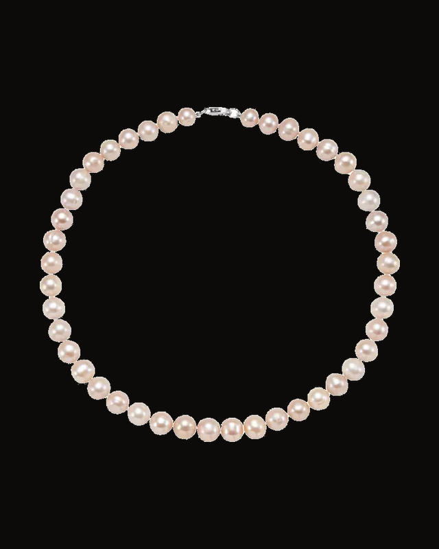 Freshwater Cultured Pearl Necklace — Rhodium-Plated on Sterling Silver · Cultured Freshwater Pearl