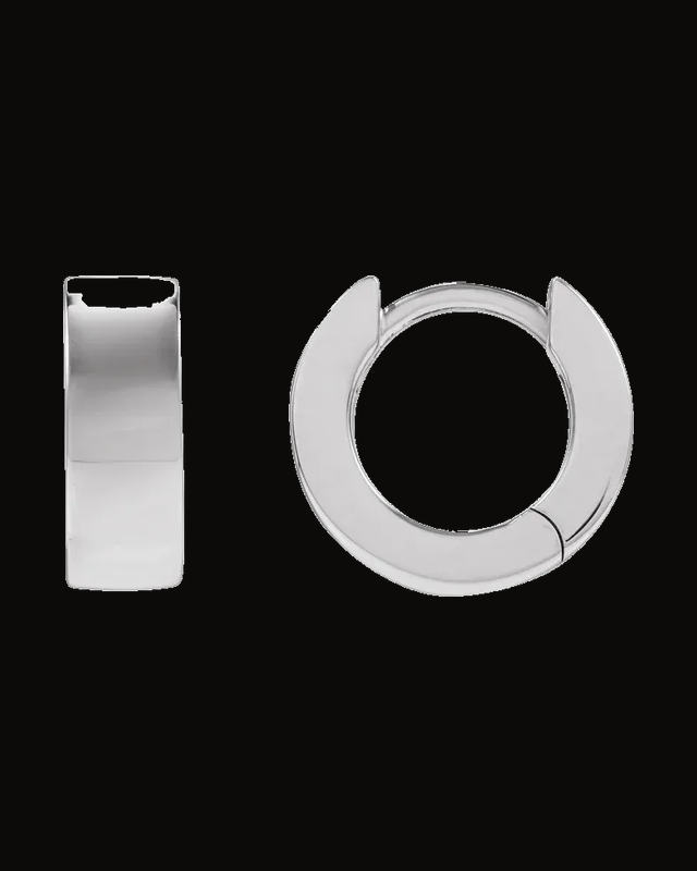 Hinged Hoop Earrings — Sterling Silver