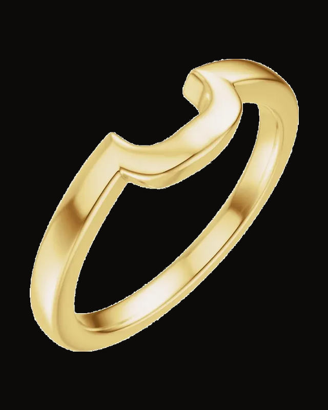 Claw-Prong Solitaire Bezel-Style Engagement Ring or Band — 14K Yellow Gold · 2.2 mm