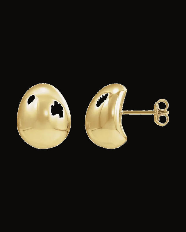 Electroform Puffed Ball Stud Earrings