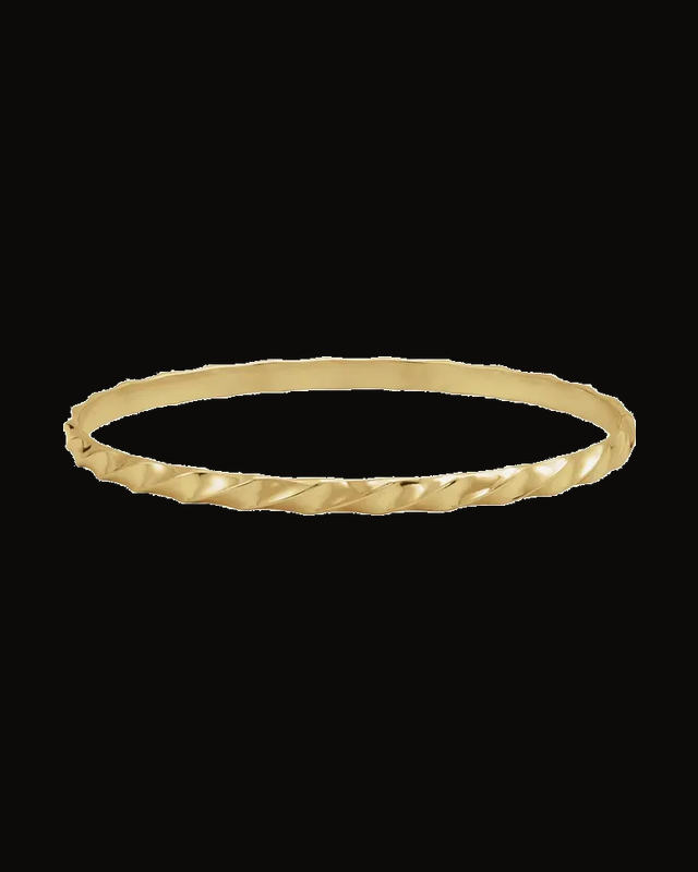 Twisted Bangle Bracelet — 14K Yellow Gold-Filled