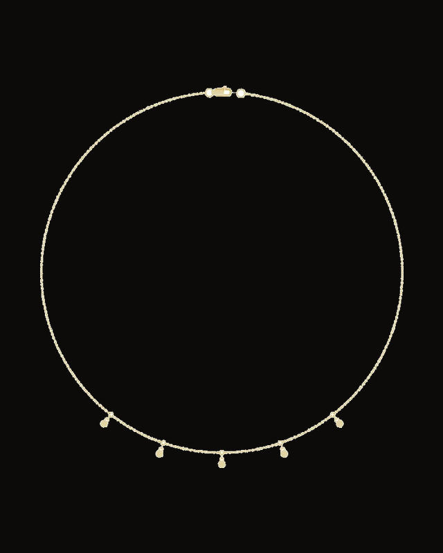 Five-Station Necklace — 14K Yellow Gold