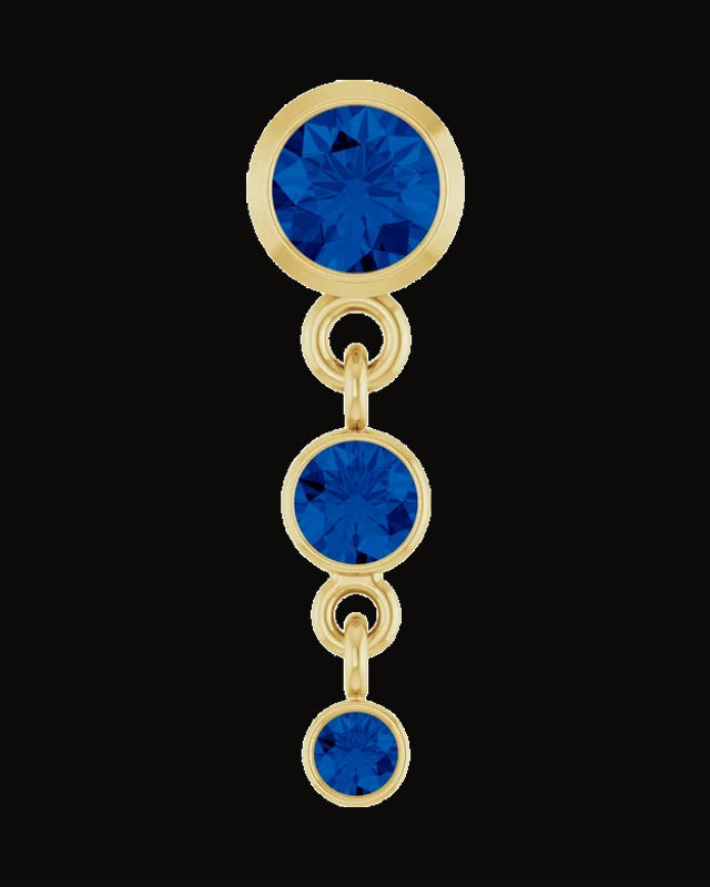 Bezel-Set Graduated Slide Necklace or Pendant — 14K Yellow Gold · 4 mm