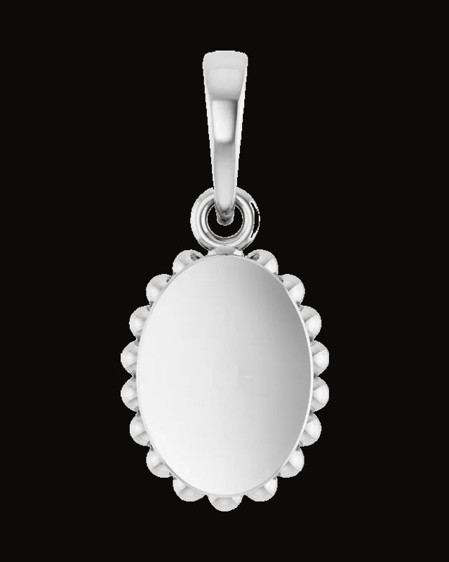 Engravable Vintage-Inspired Pendant — Brush