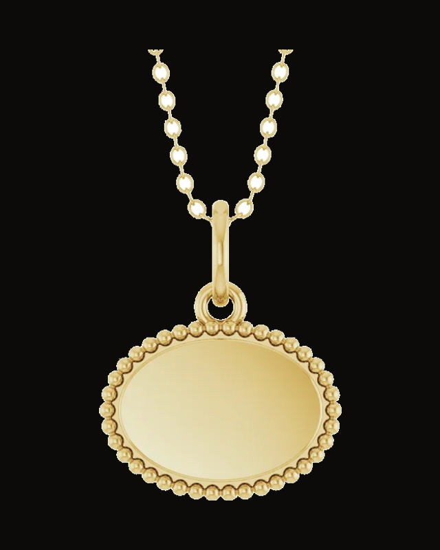 Engravable Beaded Necklace or Pendant