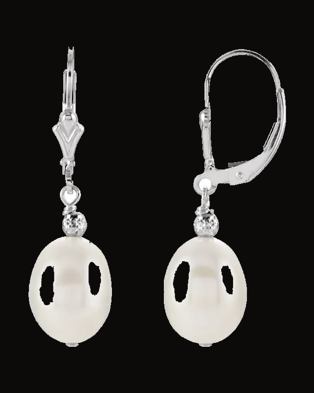 Freshwater Cultured Pearl Earrings — Sterling Silver