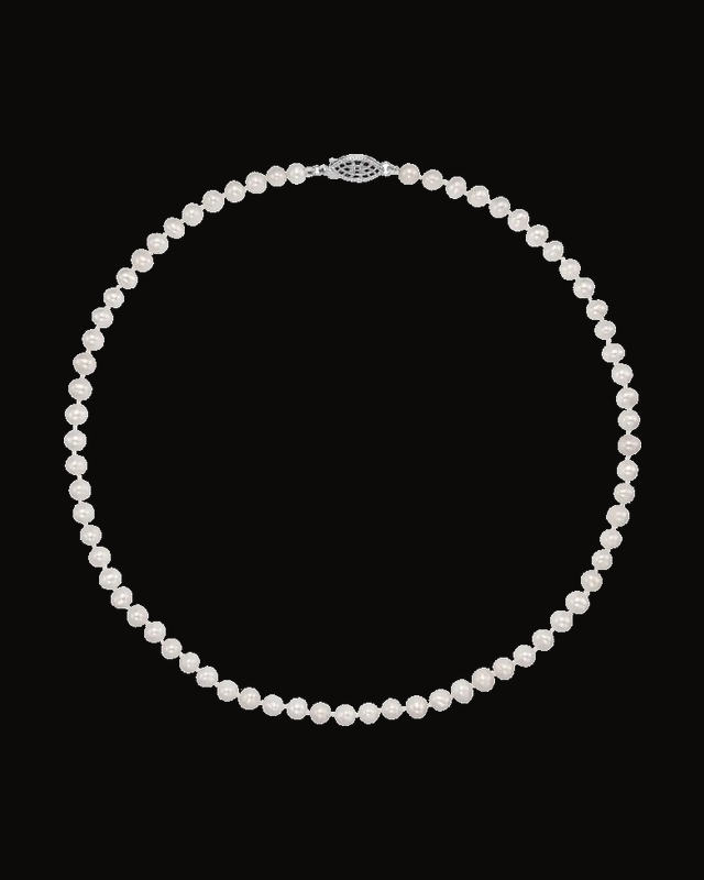 Cultured Freshwater White Pearl Youth Necklace — Sterling Silver · Cultured Freshwater Pearl