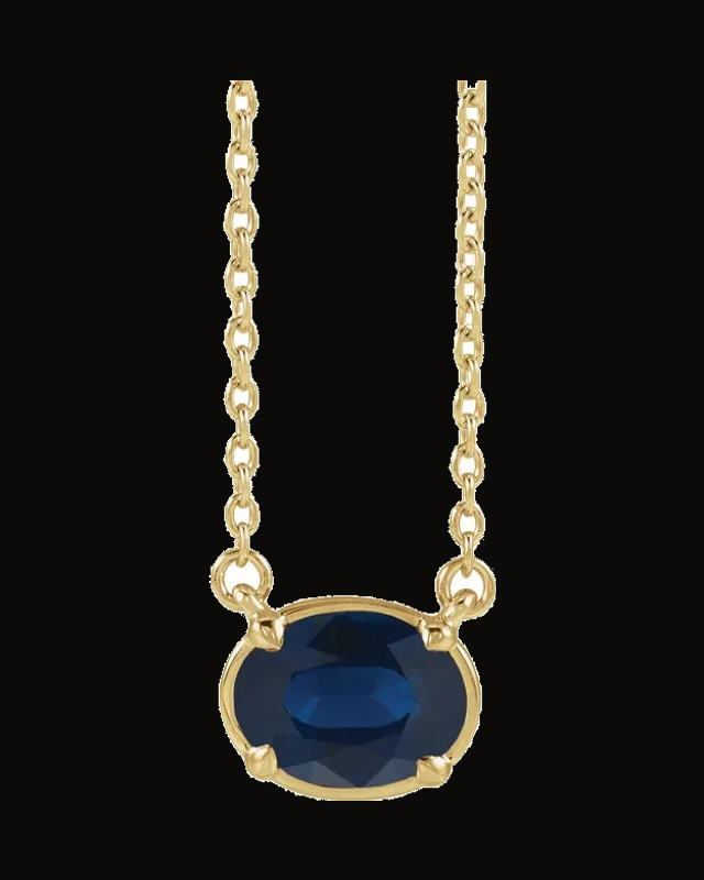 Claw-Prong Solitaire Bezel-Style Necklace