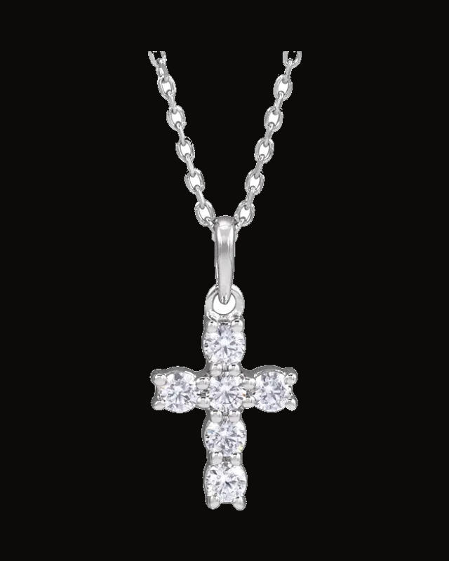 Accented Cross Necklace or Pendant