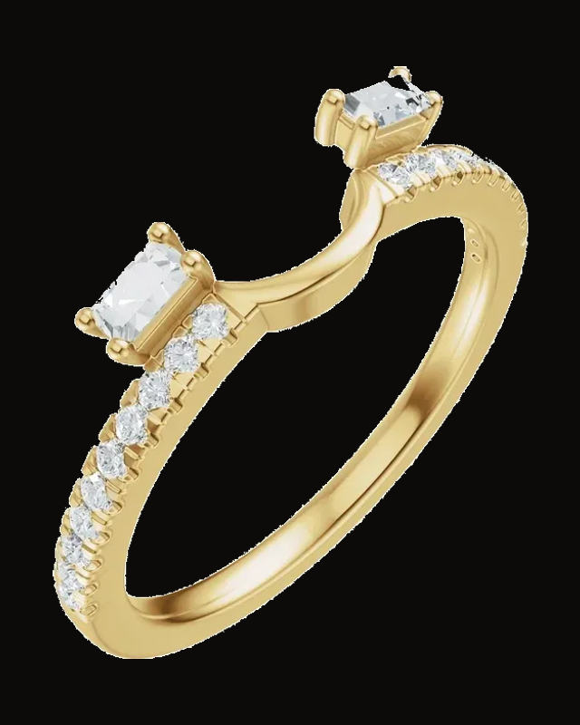 1/5 CTW Lab-Grown Diamond Wrap-Style Ring Enhancer — 14K Yellow / White Gold · 1.5 mm