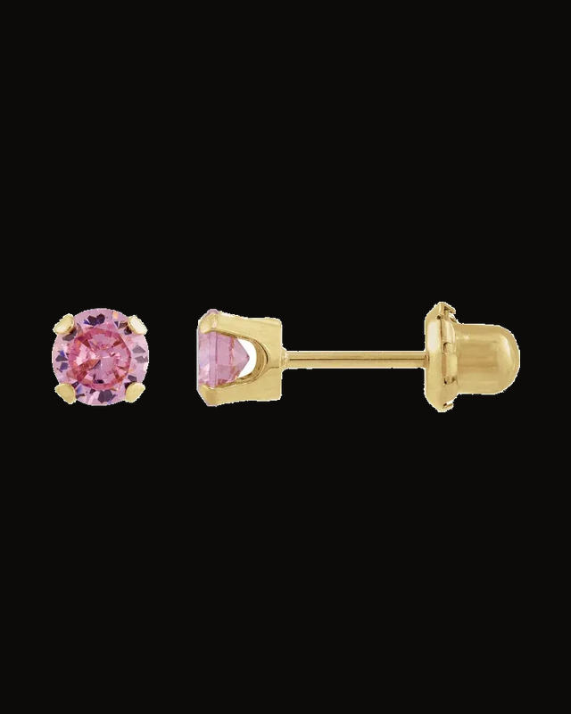Inverness Pink Cubic Zirconia Piercing Earrings