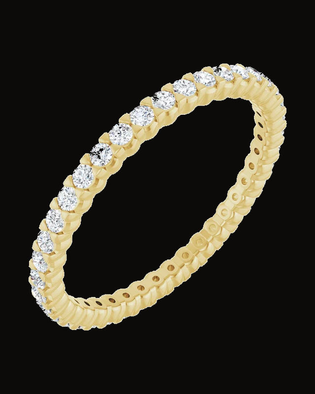 3/8 CTW Lab-Grown Diamond Eternity Band — 14K Yellow / White Gold