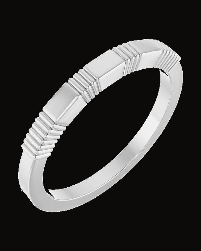 Ribbed Stackable Engravable Family Ring