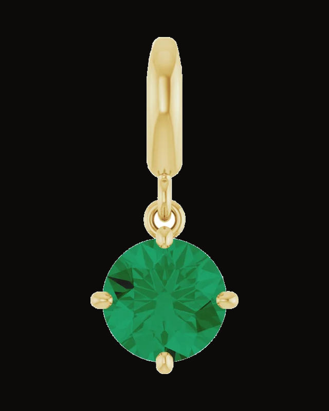 Lab-Grown Emerald Charm/Pendant