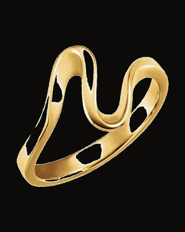 Freeform Ring — 14K Yellow Gold · 12 mm