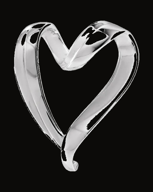 Heart Slide Pendant — Sterling Silver