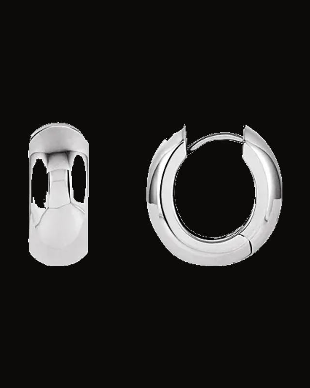 Hinged Hoop Earrings — Sterling Silver