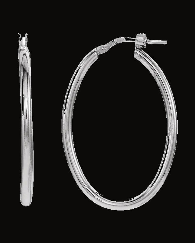 Tube Hoop Earrings — Sterling Silver