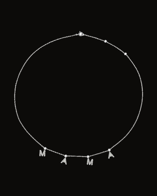 1/3 CTW Lab-Grown Diamond Station Necklace — Rhodium-Plated on Sterling Silver