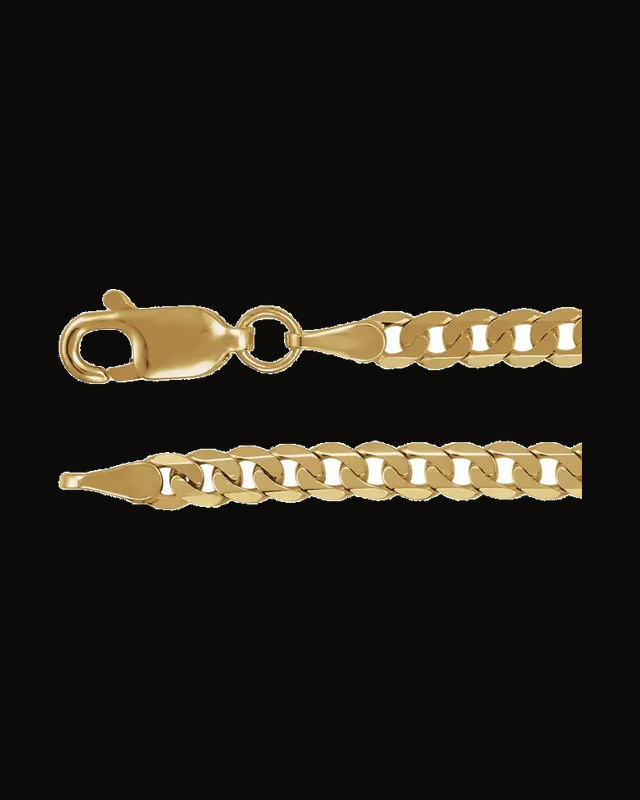 3 mm Curb Chain — 14K Yellow Gold