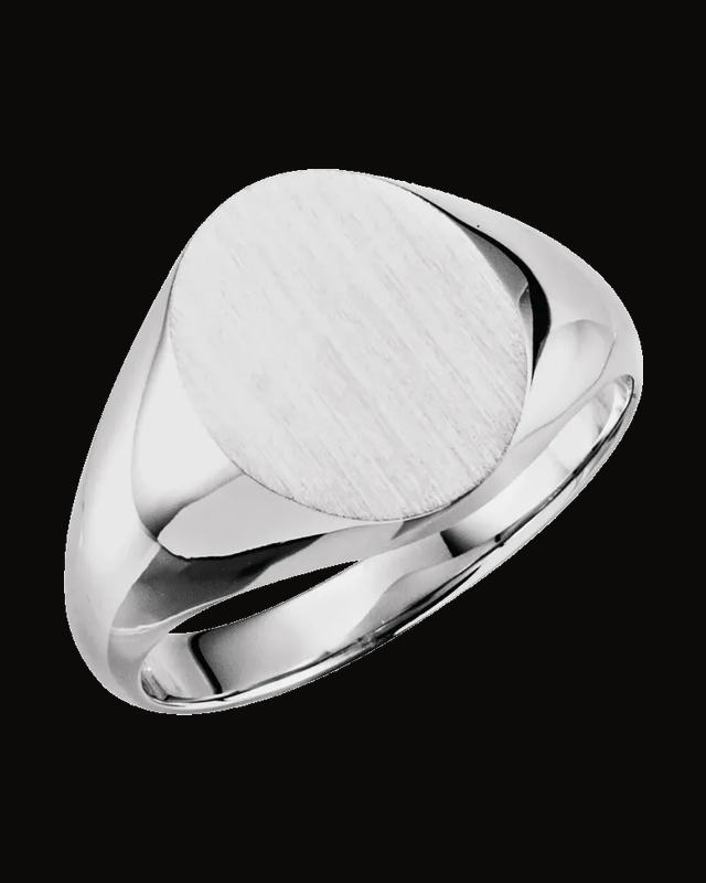 Oval Signet Ring — Sterling Silver