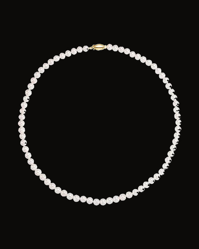 Cultured White Freshwater Pearl Necklace — 14K Yellow Gold · Cultured Freshwater Pearl