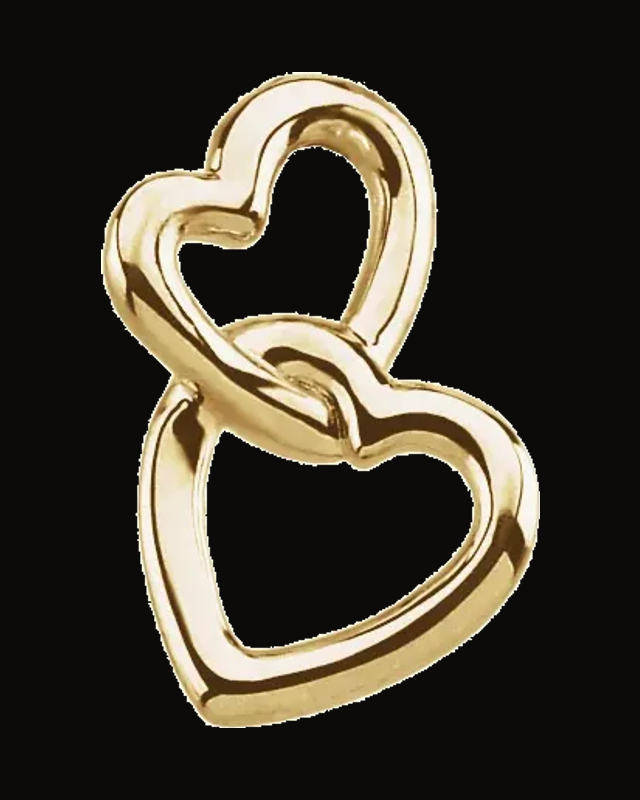 Interlocking Heart Necklace or Pendant