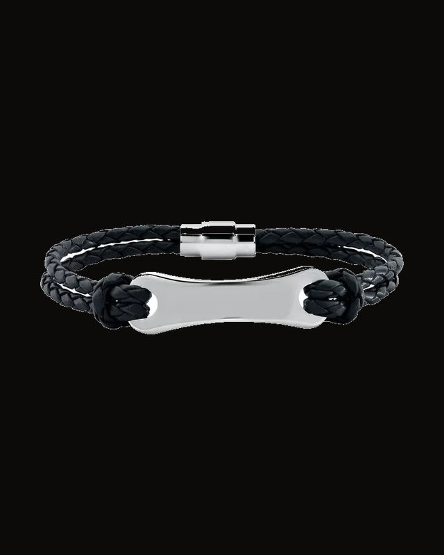 Leather & Stainless Steel Bracelet