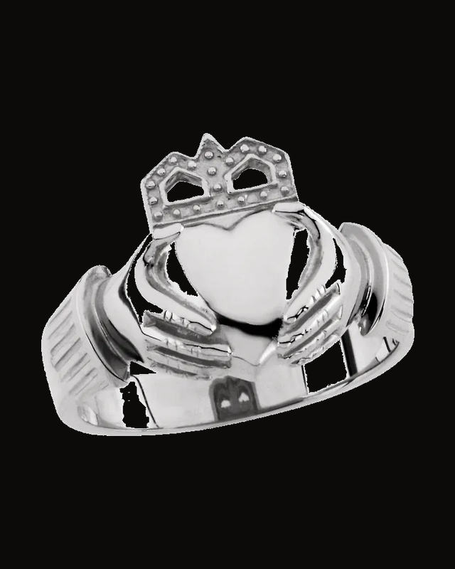Claddagh Band — Sterling Silver · 11 mm