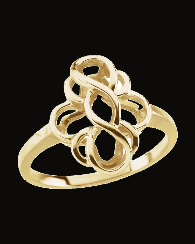 Freeform Ring — 14K Yellow / White Gold · 1.8 mm