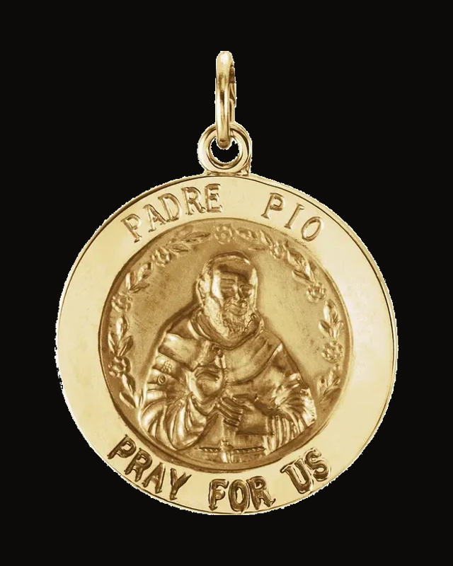 St. Padre Pio Medal Necklace or Pendant