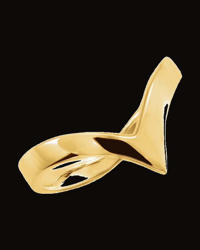Freeform Ring — 14K Yellow Gold · 7.5 mm