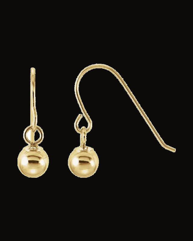 Youth Ball Earrings — 14K Yellow Gold