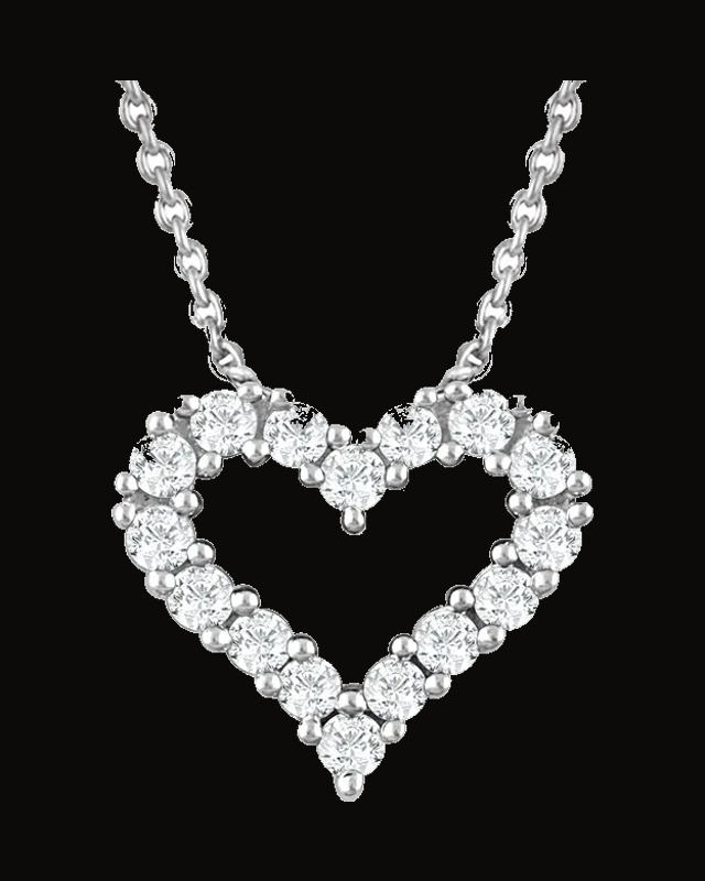 1/4 CTW Lab-Grown Diamond Heart Necklace