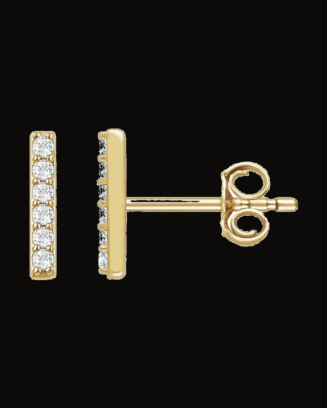 1/10 CTW Lab-Grown Diamond Bar Earrings