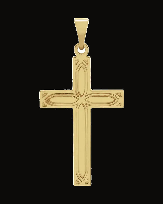 Cross Necklace or Pendant — 14K Yellow Gold