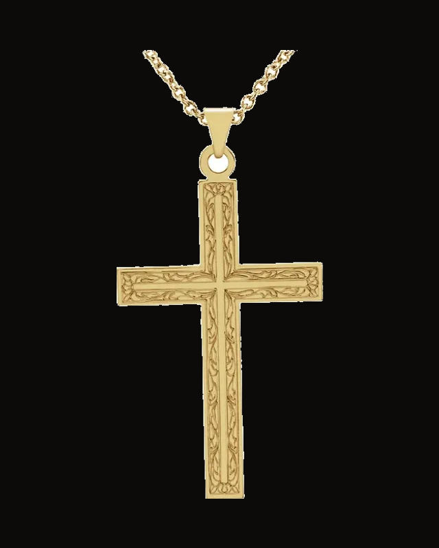 Cross Necklace or Pendant — 14K Yellow Gold