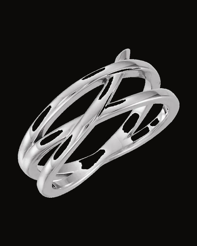Criss-Cross Ring — Sterling Silver · 2.5 mm