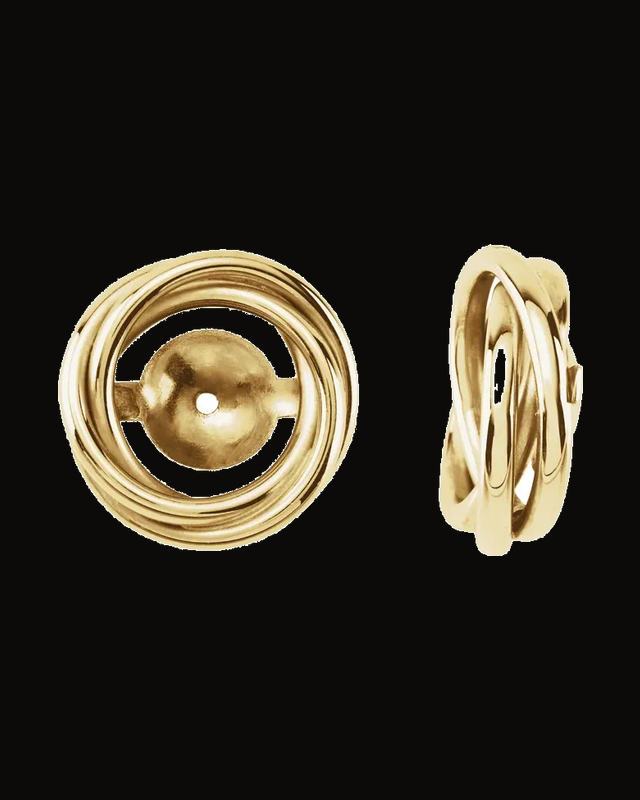 Knot Earring Jackets — 14K Yellow Gold
