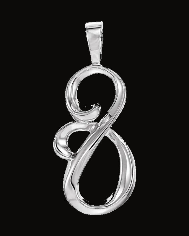 Freeform Pendant — 14K White / Yellow Gold