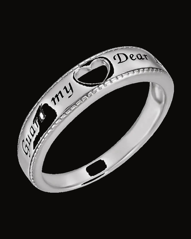Guard My Heart Ring — Rhodium-Plated on Sterling Silver · 5.5 mm