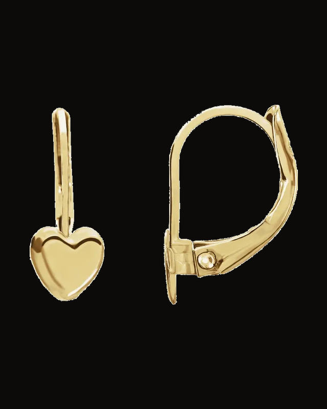 Youth Heart Earrings — 14K Yellow Gold