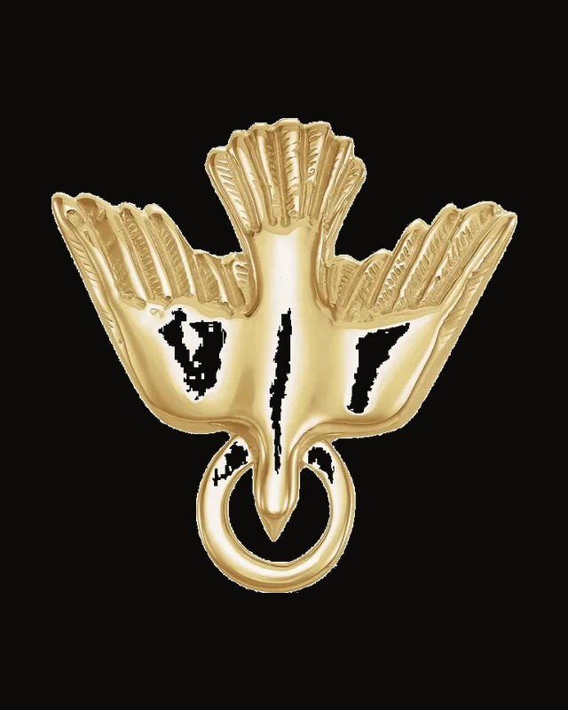 Flying Dove Pendant — 14K Yellow Gold