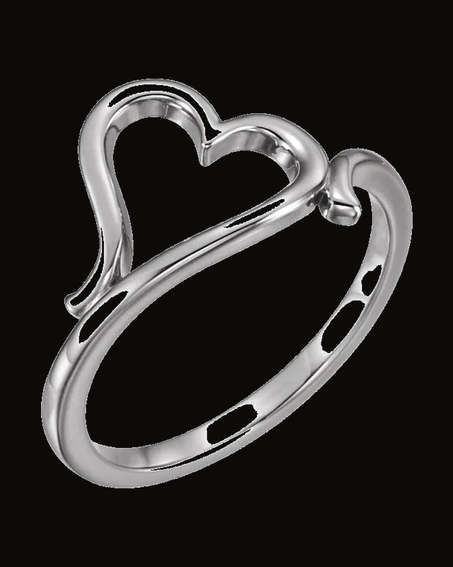 Heart Ring — Sterling Silver · 1.7 mm