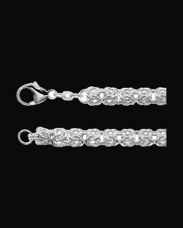 6 mm Byzantine Chain — Silver-Plated on Sterling Silver