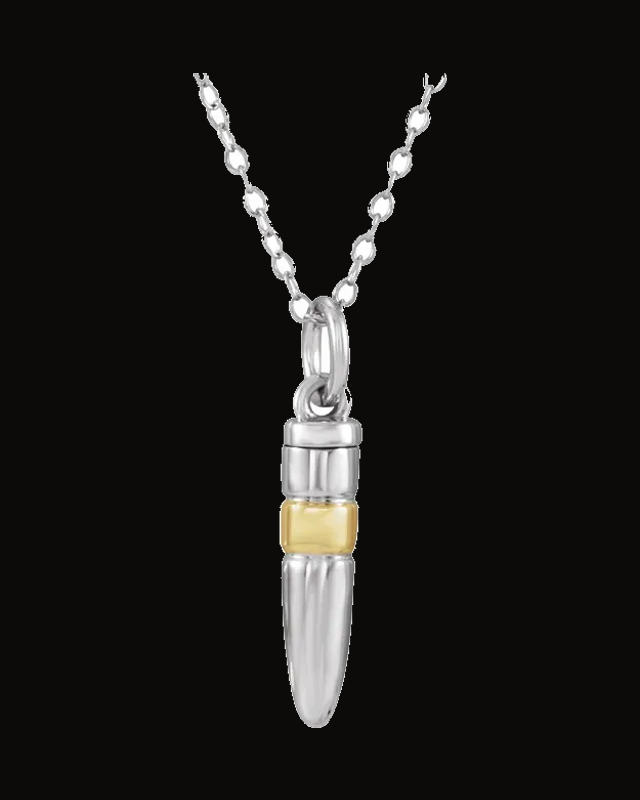 Bullet Ash Holder Necklace — 14K Yellow Gold-Plated on Sterling Silver